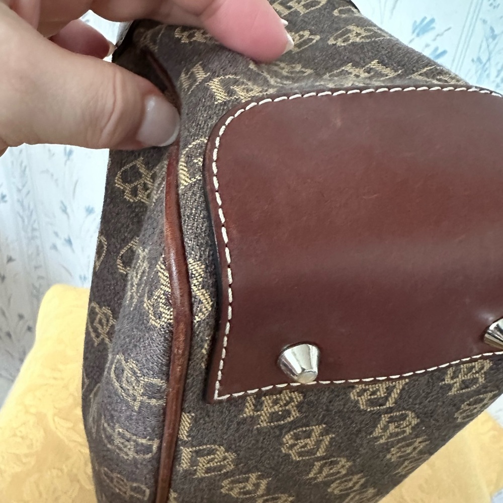 Dooney & Bourke Brown Satchel with Monogram Design - Picture 5 of 16